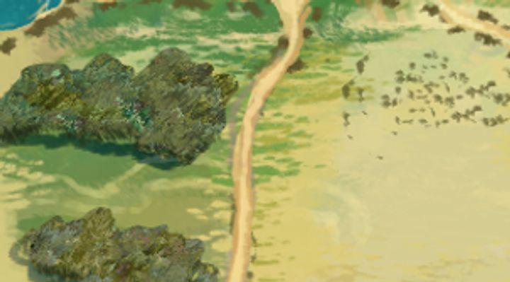 Extrait de la carte illustrée, zone B12