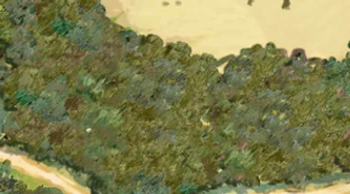 Extrait de la carte illustrée, zone D10