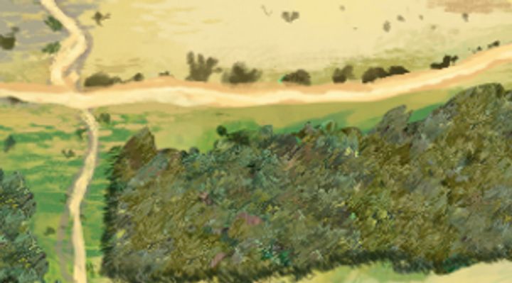 Extrait de la carte illustrée, zone D15