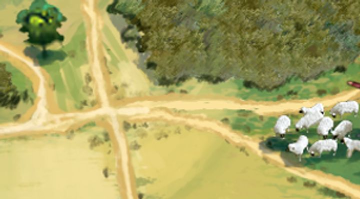 Extrait de la carte illustrée, zone F10