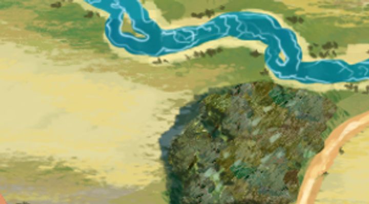 Extrait de la carte illustrée, zone I16