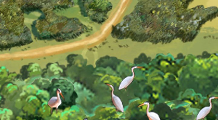 Extrait de la carte illustrée, zone J10