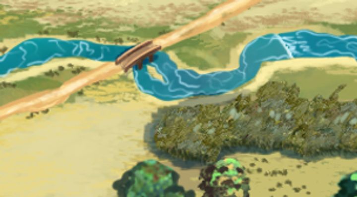 Extrait de la carte illustrée, zone J16