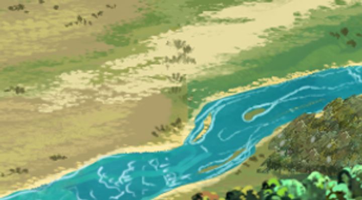 Extrait de la carte illustrée, zone O16