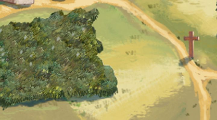 Extrait de la carte illustrée, zone P14