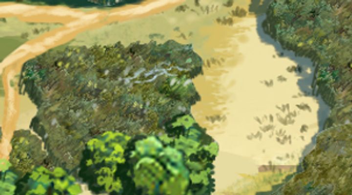 Extrait de la carte illustrée, zone Q10