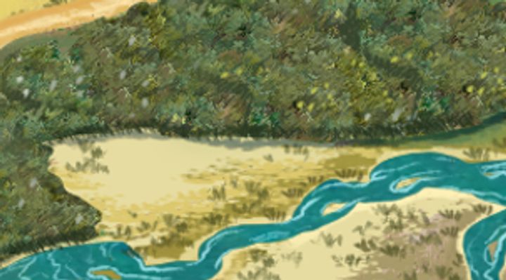 Extrait de la carte illustrée, zone Q17