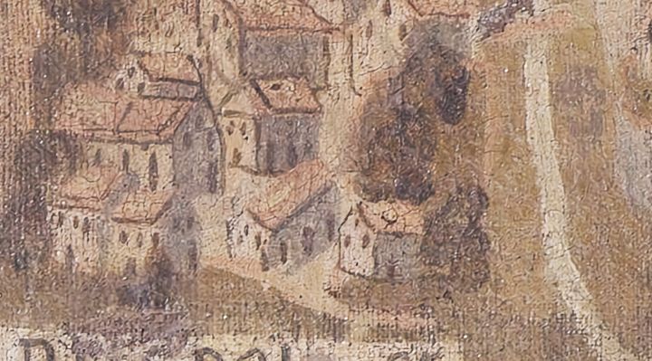 Extrait de la carte originale de 1609, zone B18