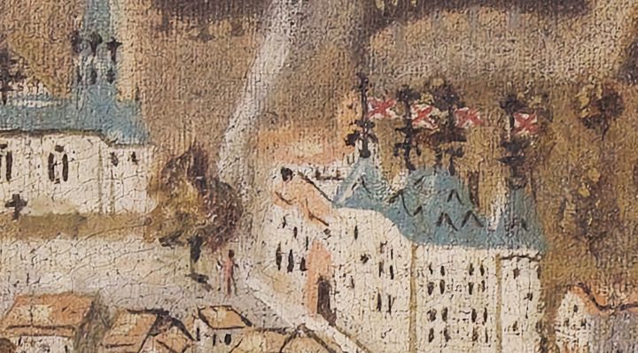 Extrait de la carte originale de 1609, zone F03