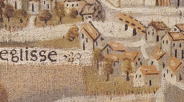 Extrait de la carte originale de 1609, zone F04