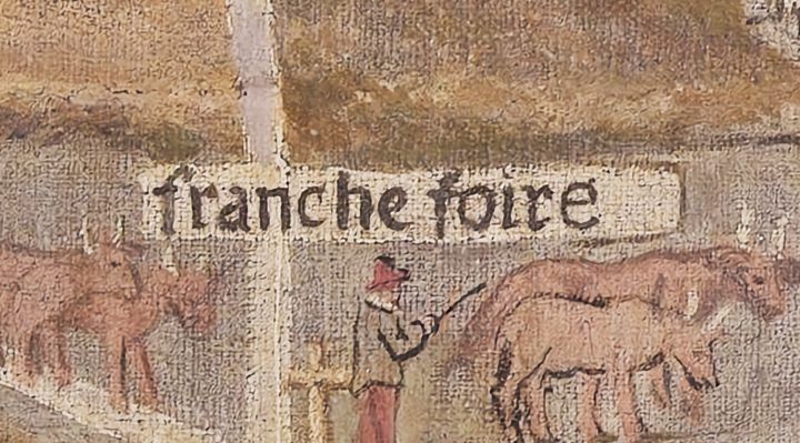 Extrait de la carte originale de 1609, zone F11