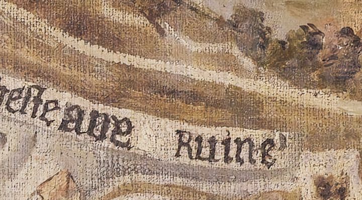 Extrait de la carte originale de 1609, zone H13