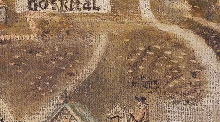 Extrait de la carte originale de 1609, zone I11