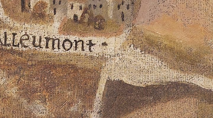 Extrait de la carte originale de 1609, zone J05