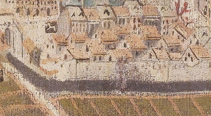 Extrait de la carte originale de 1609, zone J14