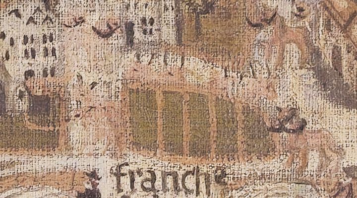 Extrait de la carte originale de 1609, zone K15