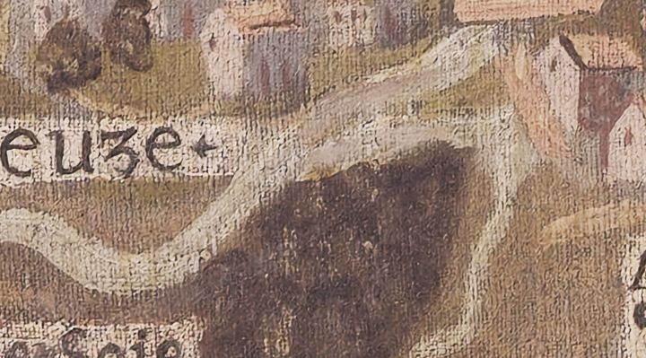 Extrait de la carte originale de 1609, zone L19