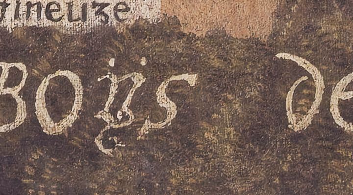 Extrait de la carte originale de 1609, zone M20