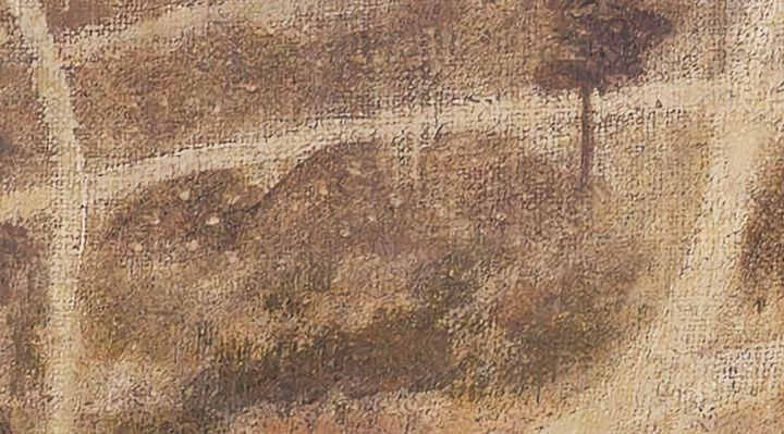 Extrait de la carte originale de 1609, zone O10