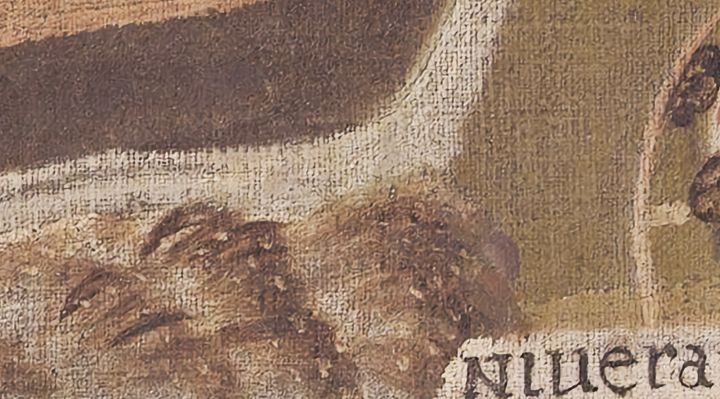 Extrait de la carte originale de 1609, zone P16