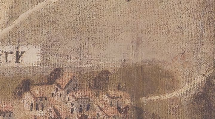 Extrait de la carte originale de 1609, zone T18